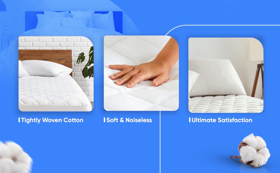 YASMIN Full Mattress Topper Deep Quilted Mattress Cover