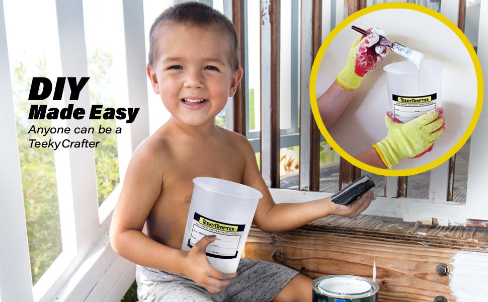 TeekyCrafter 2Pcs Paint Storage Containers for Leftover