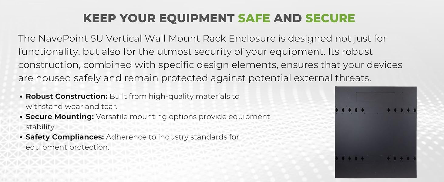 NavePoint 5U Vertical Server Rack Enclosure, Low Profile
