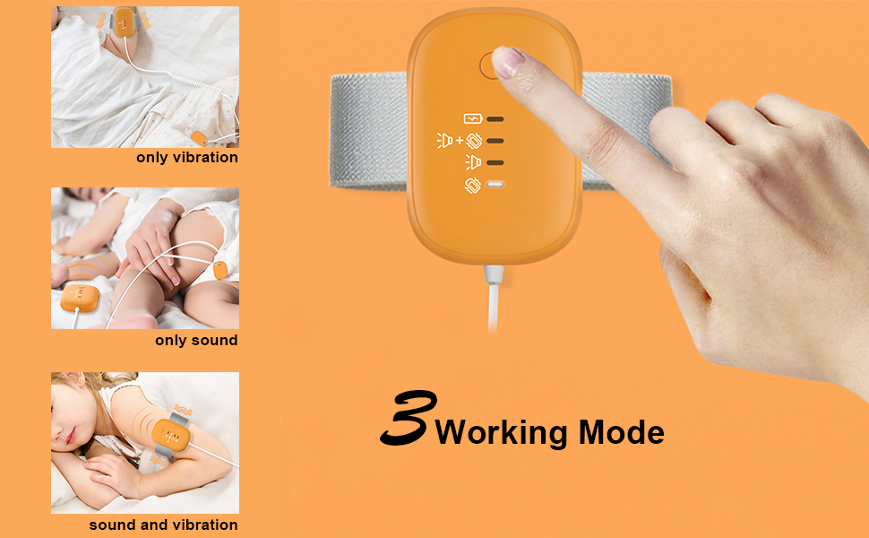 Bedwetting Alarm for Boys and Girls, USB Rechargeable, Wireless Pee