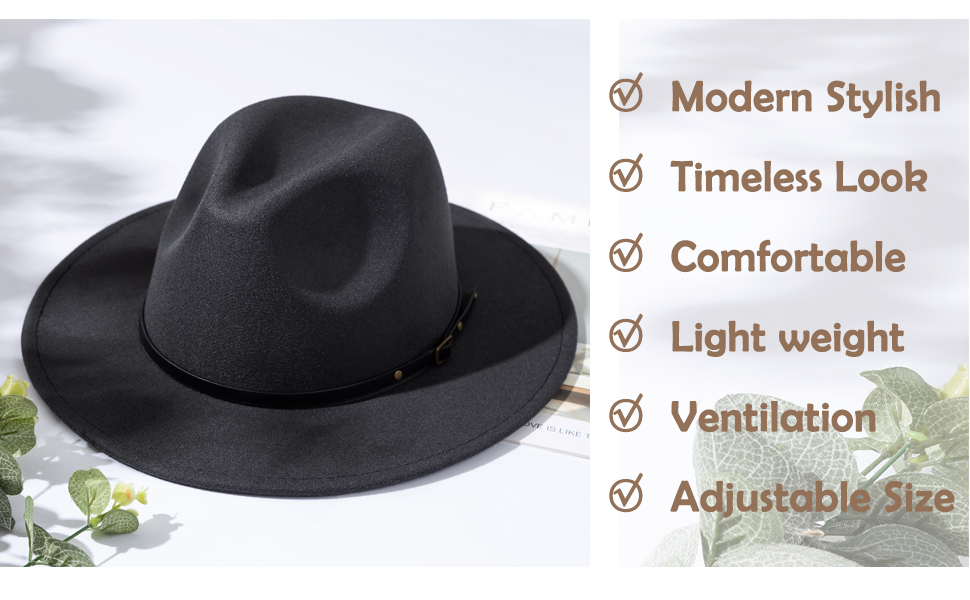 lisianthus belt buckle fedora hat