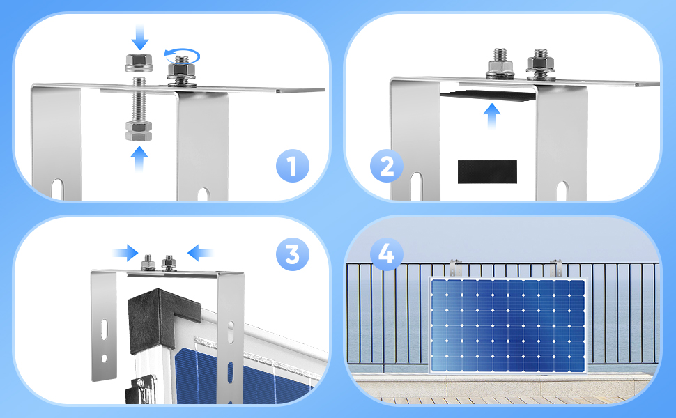Balkon &amp; Flachdach Universal PV Modul Halterung Haken