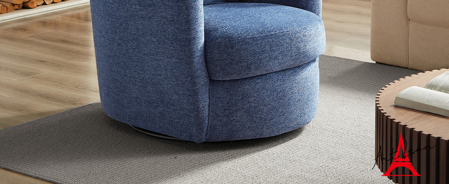blue swivel chair accent chair