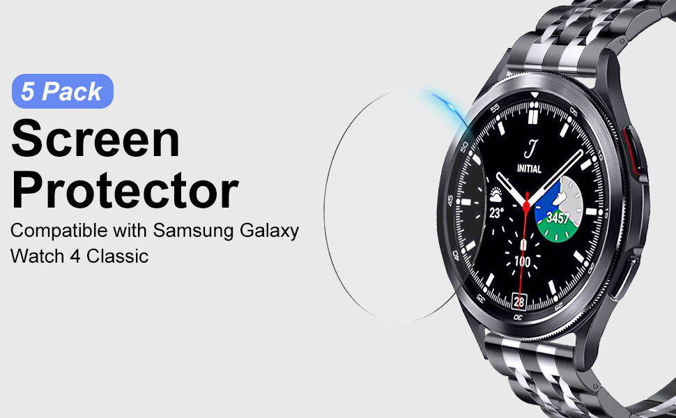 5 Pack of Galaxy Watch 4 Classic 42mm Screen Protector