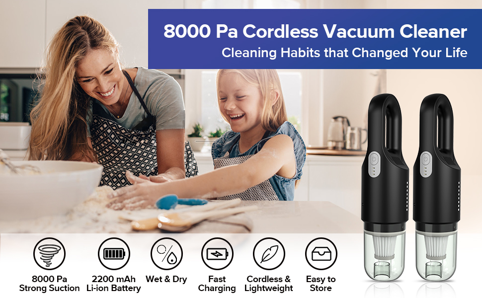 Redroad Cordless Vacuum, 3 in 1 Lightweight Vacuum Cleaner