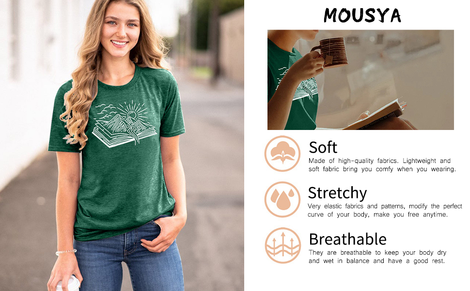 It's A Good Day to Read Shirts Book Lovers Shirt Casual Short Sleeve Tee Tops