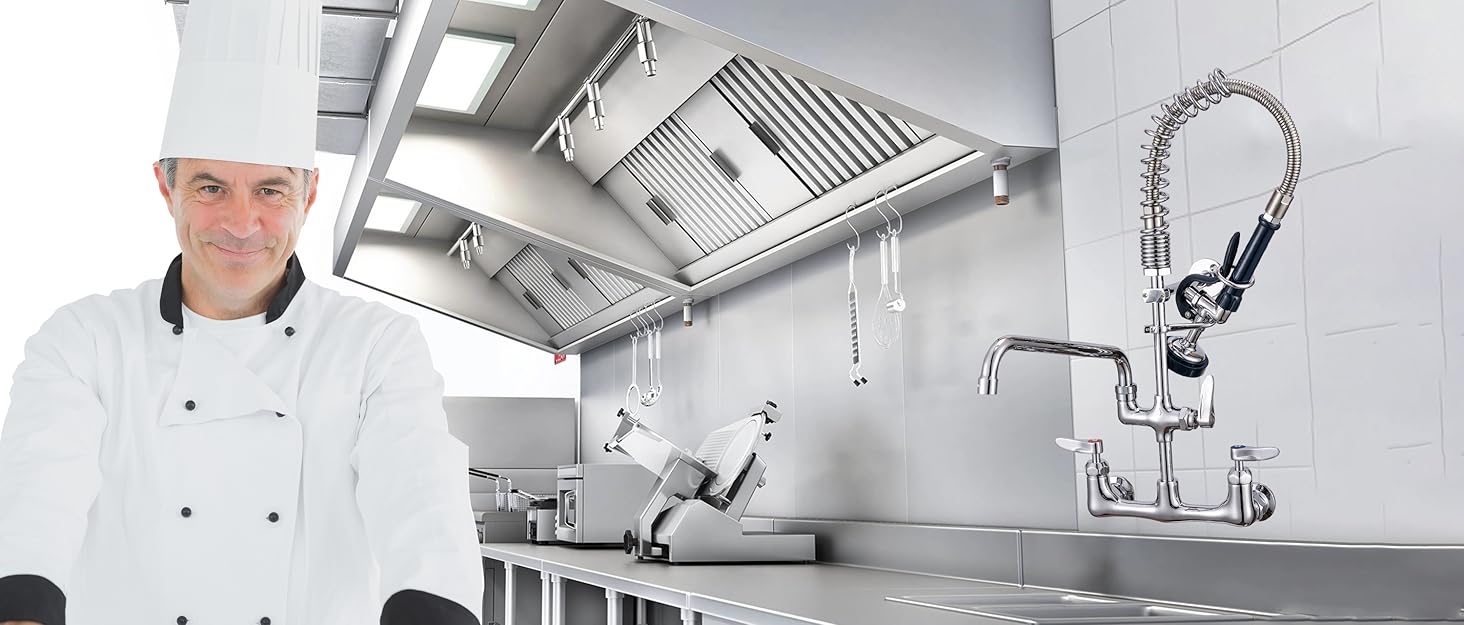 Phivan Kitchen Faucet Commercial Wall Mount Faucet