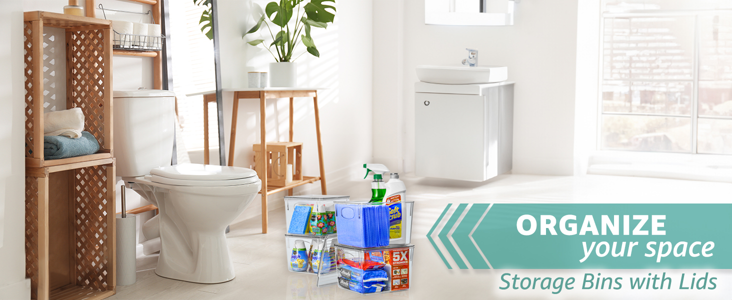 storage acrylic organizer cleaning supplies organizer clear box closet storage bins garage storage