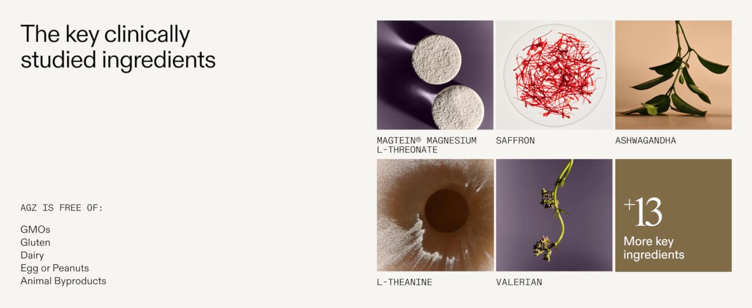key ingredients include magnesium saffron ashwaganda l-theanine and valerian. NSF certified