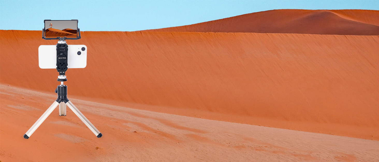 NICEYRIG Vlog Selfie Mirror Camera/Phone TikTok Twitch YouTube Live Cold Shoe Mount