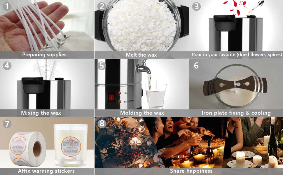 Lifancy 8L Large Wax Melter for Candle Making, Electric Wax