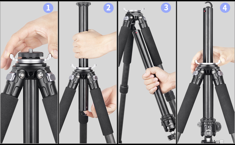 Carbon Fiber TripodINNOREL GT324C Professional Compact Tripod for DSLR