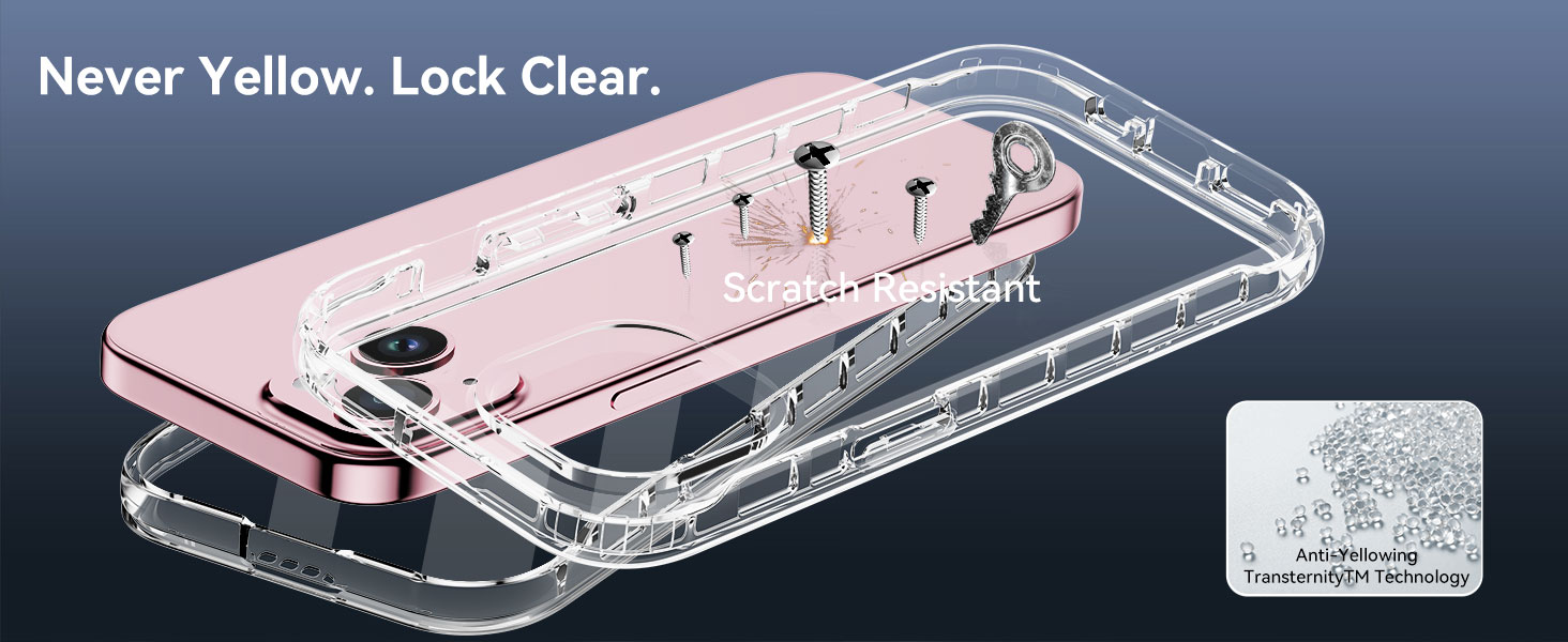 KECAI for iPhone 15 Plus Case Clear,[Not Yellowing] with