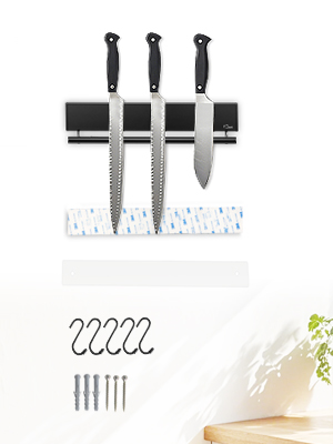 12inch magnetic knife holder with 5 hooks