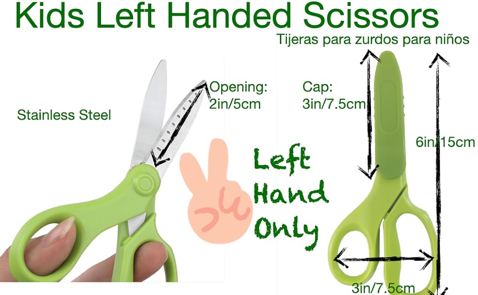 Urby Kids Left Handed Scissors Ages 48 or Preschoolers