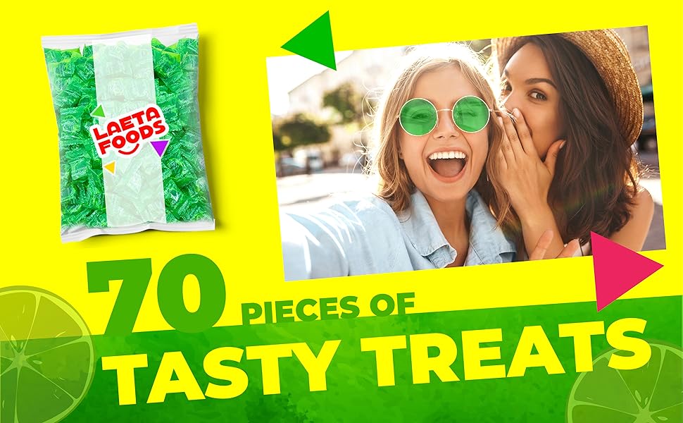 Key Lime Discs Hard Candy, Individually Wrapped (1 Pound Bag Approx. 90 Count