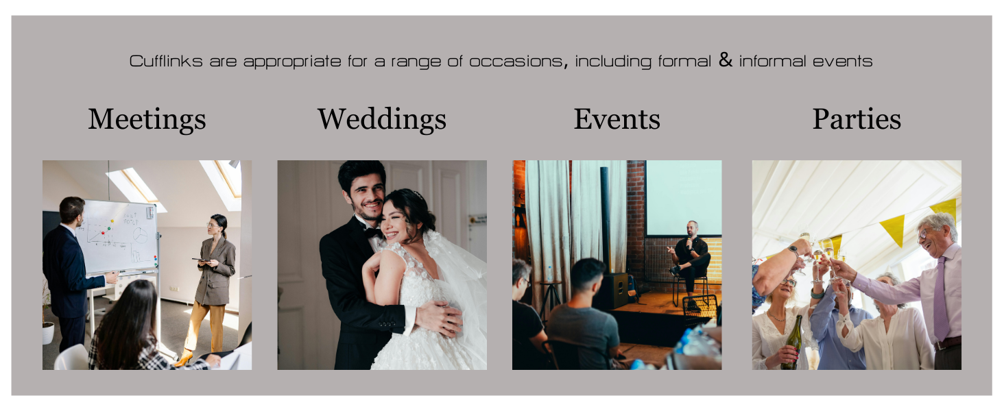 Cufflinks for different occasions