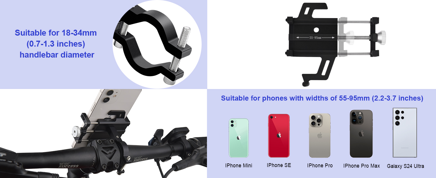 electric bicycle phone holder bike phone holder mount handlebar mounted cell phone holder for bike