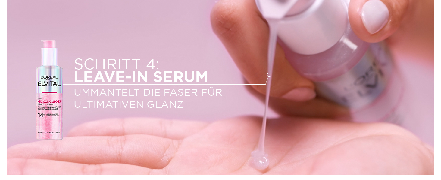 glycolic gloss leavein serum ummantelt die faser mit ultimativem glanz