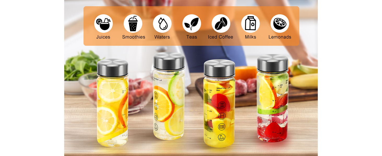 Wide Mouth Bottles with Lids