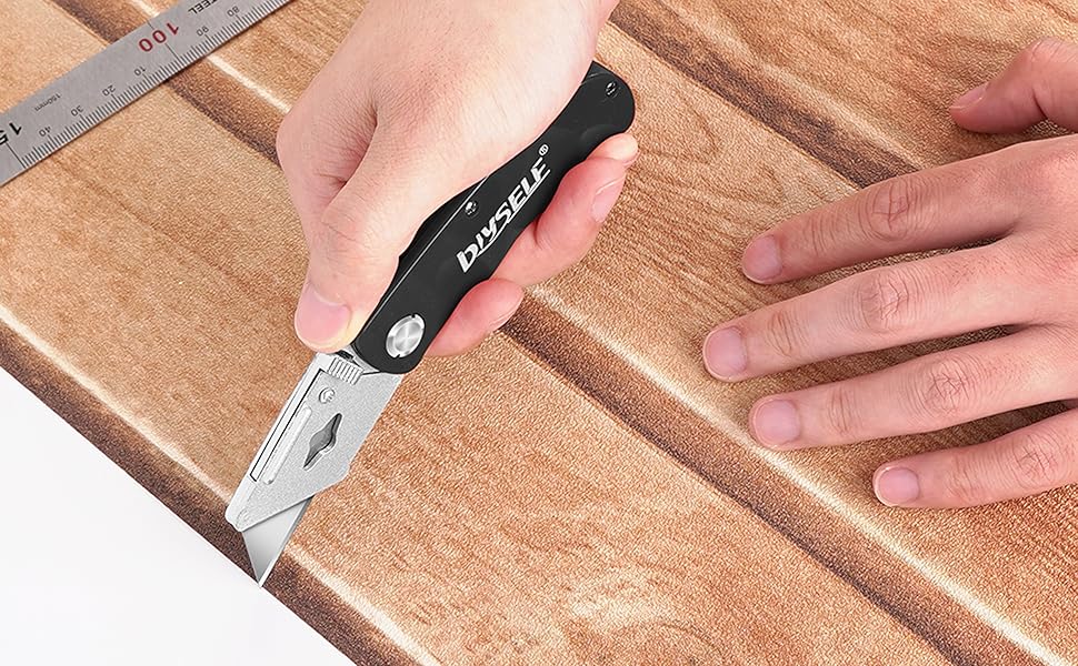 DYISELF 1 Pack Box Cutter Folding Utility Knife, Lightweight Box