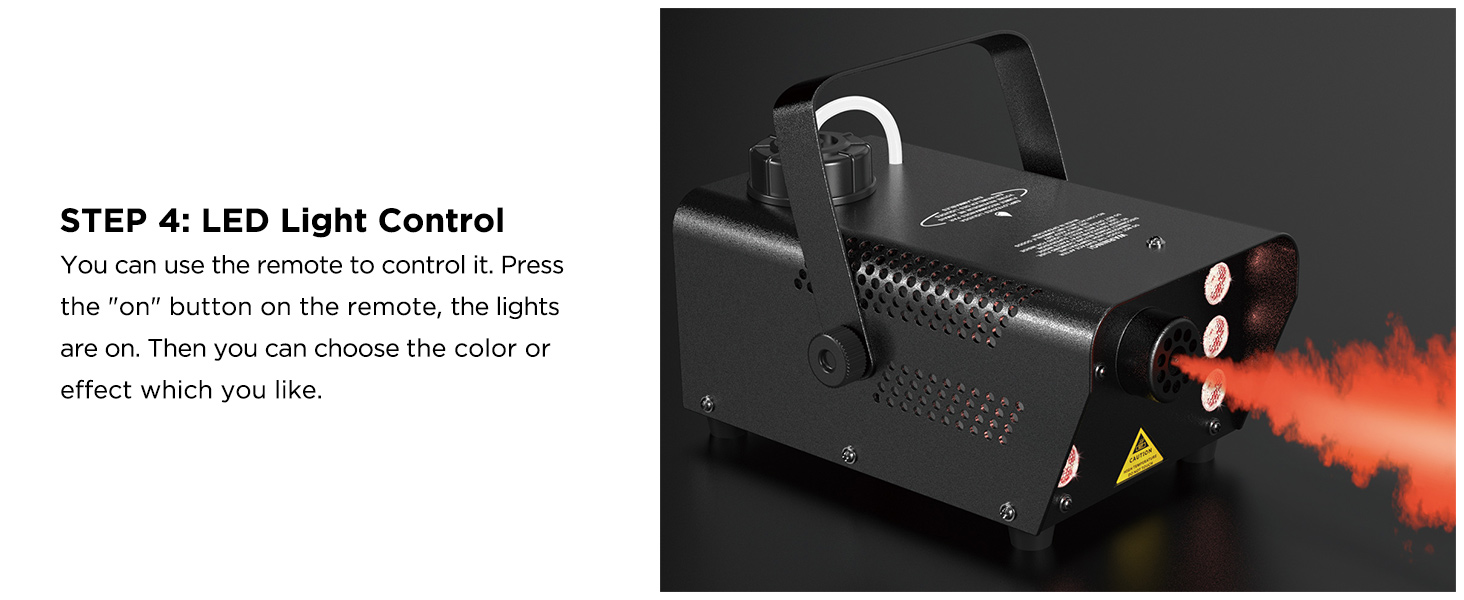 Sunolga Halloween Fog Machine, 6 Stage LED Lights with 12