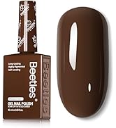 Beetles Dark Brown Gel Polish Fall Winter, 1 PC 15ML Hame Free Mocha Coffee Brown Color Polish Na...