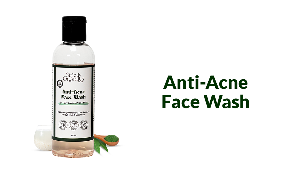 Strictly Organics Anti Acne Face Wash with 1 Salicylic Acid &1.5