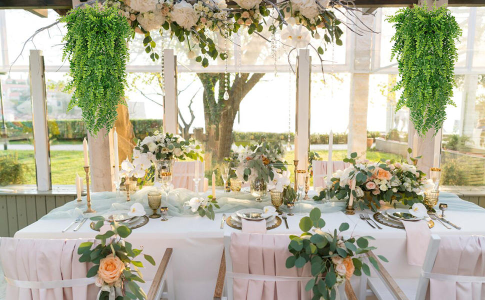 2pcs Artificial Hanging Plants Faux Pers... 14 Faux Persian Grass