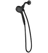 Moen Matte Black Engage Magnetix 3.5-Inch Six-Function Eco-Performance Handheld Showerhead with M...