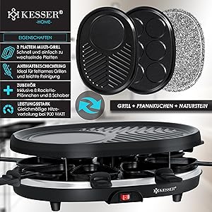 raclette 1-3 platen