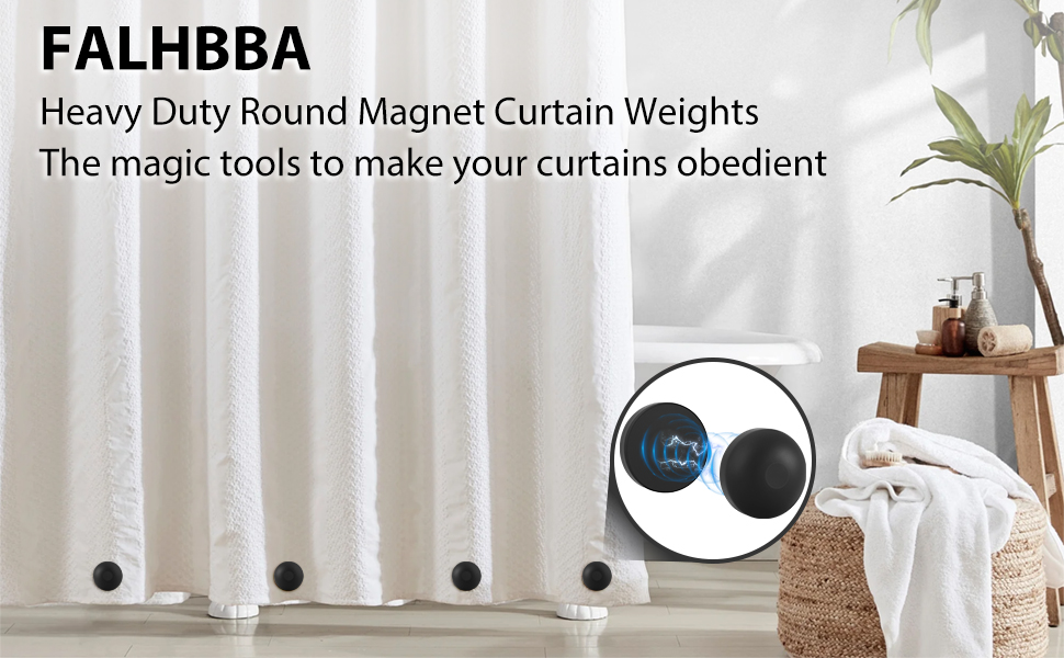 FALHBBA Shower Curtain Weights Outdoor Curtain