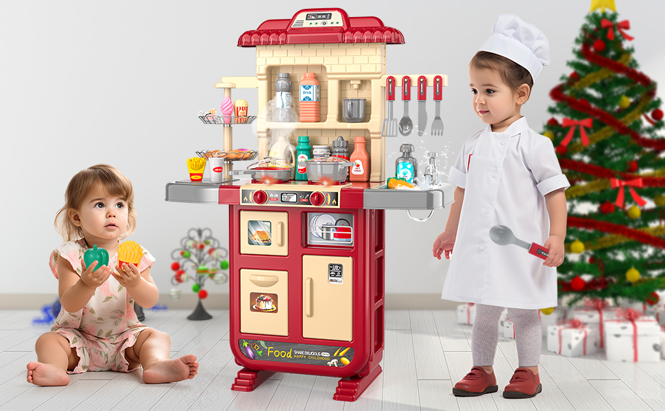Lucky Doug Kitchen Playset RED