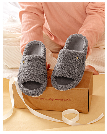 EverFoams Women's Bootie Slippers Non-slip Comfy Winter Indoor House Shoes with Knitted Collar 20 1