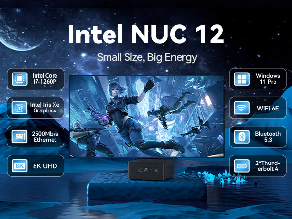 【ポポンS】Intel NUC 12 Pro Kit NUC12WSHi7 Intel NUC 12 NUC12WSHi7 Mini Desktop Computer/Mini PC/HTPC