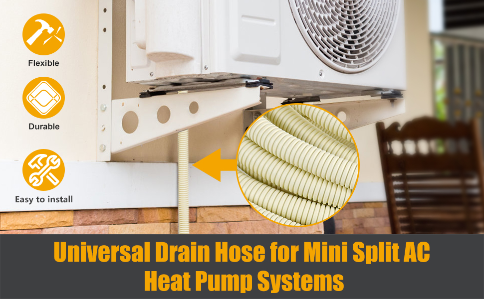 LBG Products 50 Ft Air Conditioner Drain Hose for Ductless