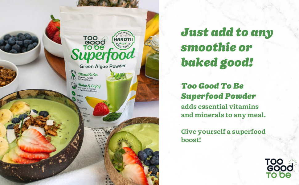 Too Good To Be PlantBased Algae Protein Powder