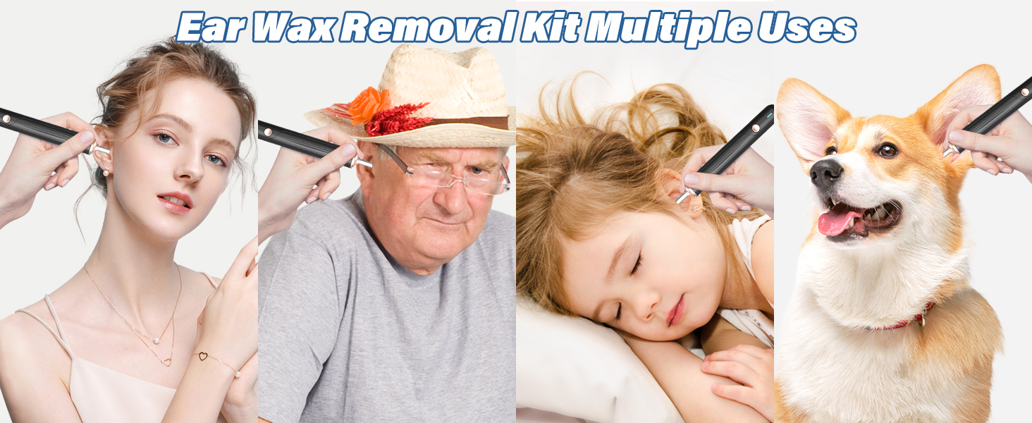 TopQuaFocus Electric Camera Earwax Removal Kit 1000P HD Otoscope