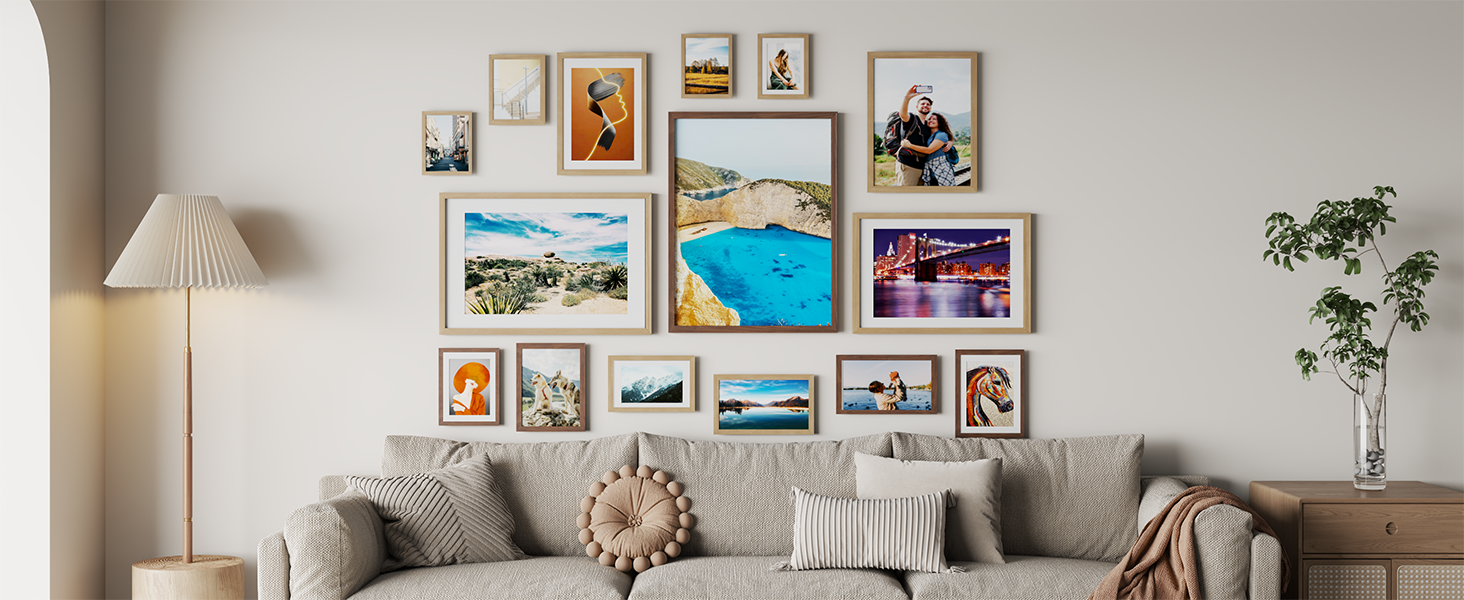 Heimlove 12x16 Picture Frame for wall,Premium Oak Wood