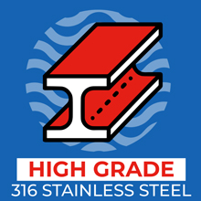 High Grade 316 Stainless Steel is stronger than Aluminum pole hangers