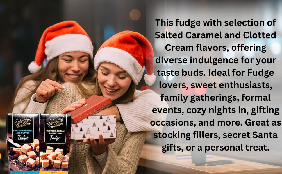 Splendid Selection Fudge Variety Pack Salted Caramel Clotted Cream All Butter Gift sweet 