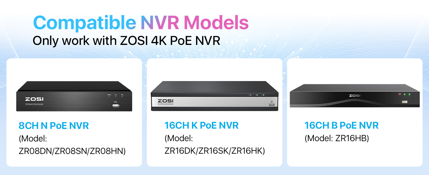 only  compatible ZOSI NVR