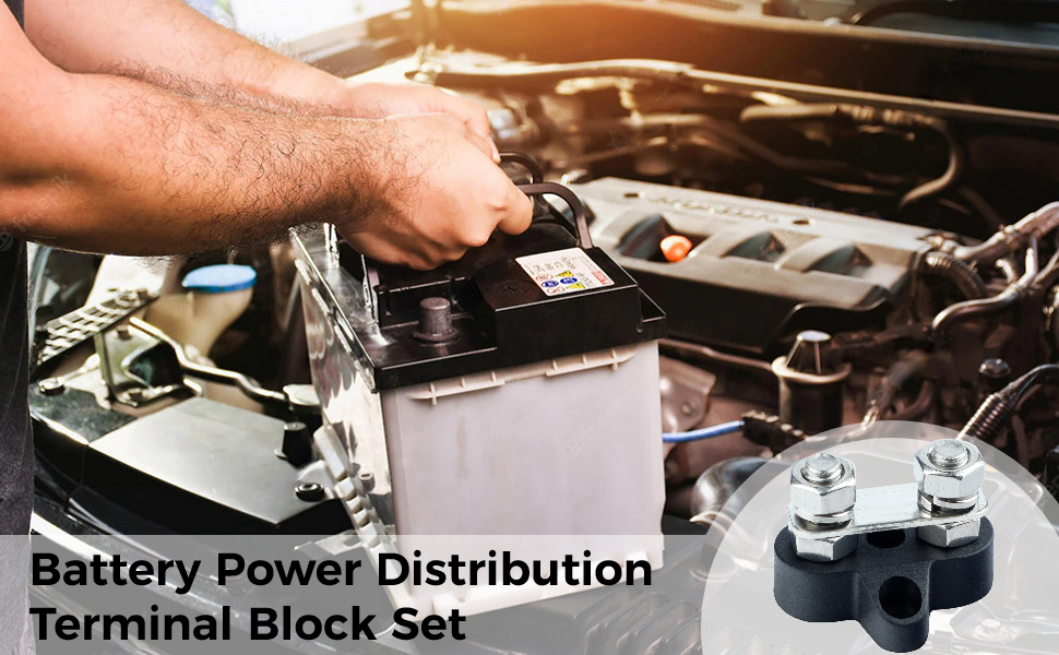 12V 48V DC Dual 5/16" Battery Terminal Distribution Block