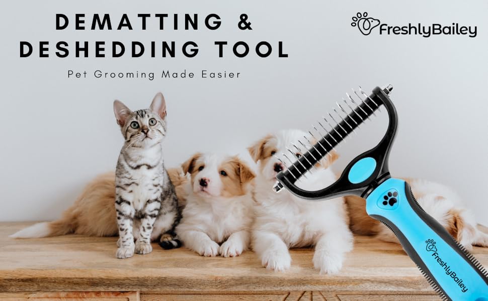 Freshly Bailey Dog and Cat Dematting and Deshedding Tool
