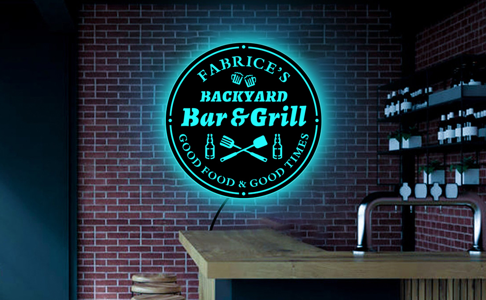 Custom Bar Led Sign, Personalized Bar Signs Neon, Bar Light Up Sign