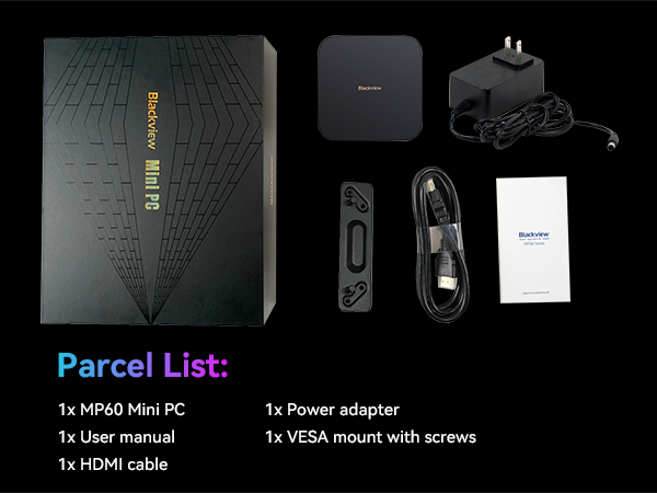 parcel list mini pc