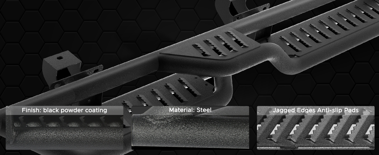 peforway rock sliders for jeep wrangler jk 4 doors 2009