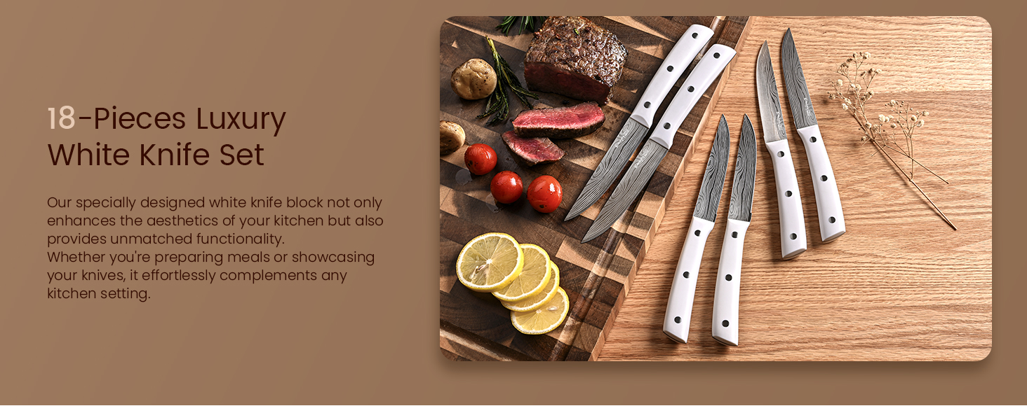 Kitchen Knifes Set with Block