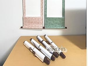 水墨画 掛け軸 タッセル付き 15枚 掛軸 (掛け軸) 水墨山水 戸塚翠漣 尺五あんどん 約横54.5×縦