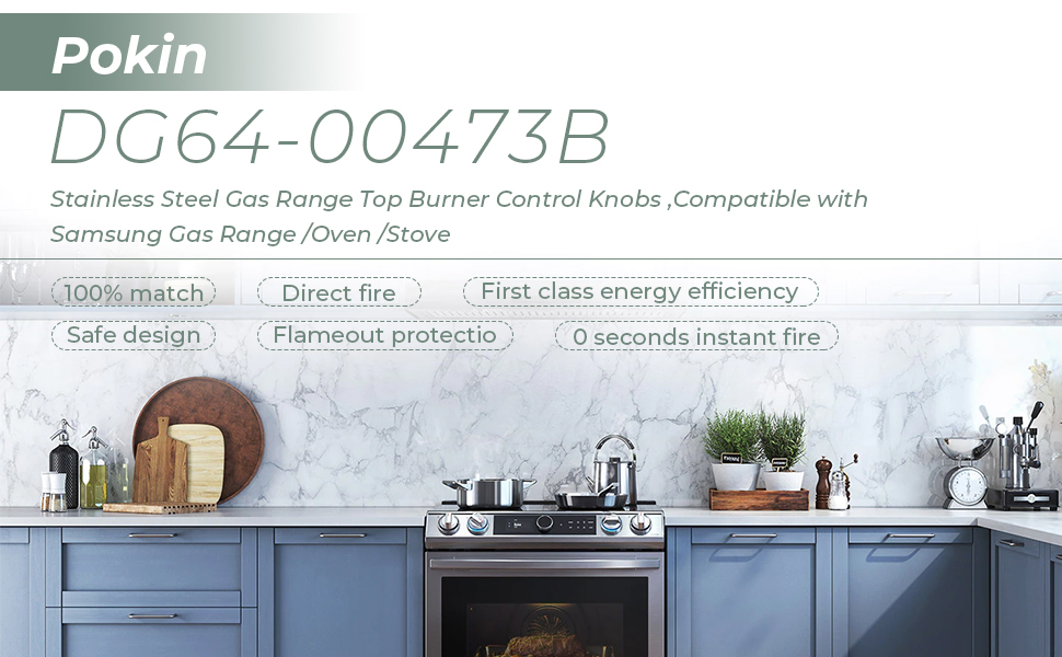 DG6400473B Upgraded Range Replacement Knobs, for Samsung